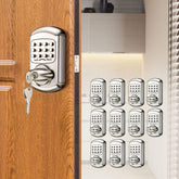 Elemake 12 Pcs Keyless Deadbolt Keypad Entry Door Lock Silver